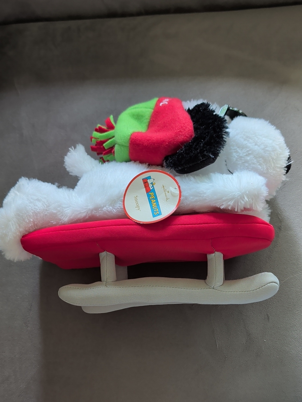 Hallmark Peanuts Snoopy “One Cool Dude" On Sled 12" Plush Stuffed Animal